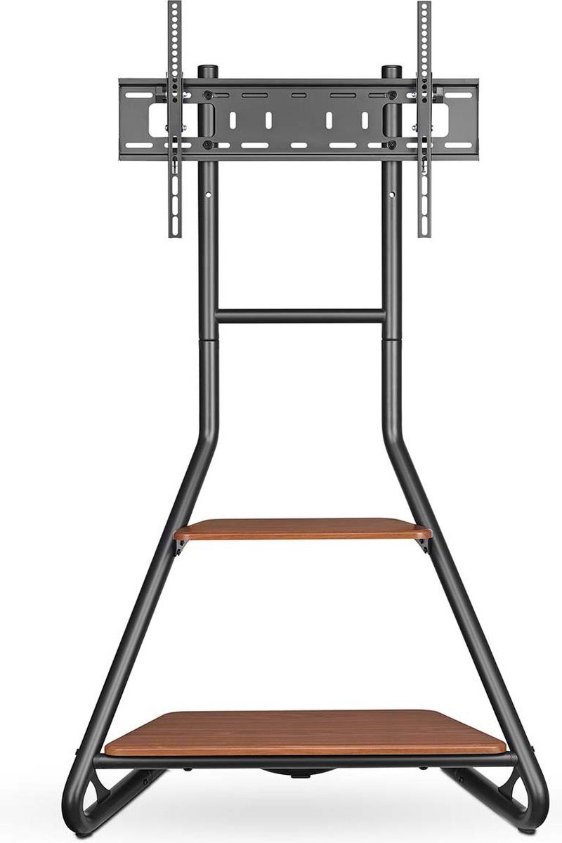 Nedis TVSM6200BK - Vloerstandaard - Geschikt Voor 37-75 Inch - Max. 40 Kg - Bruin/Zwart