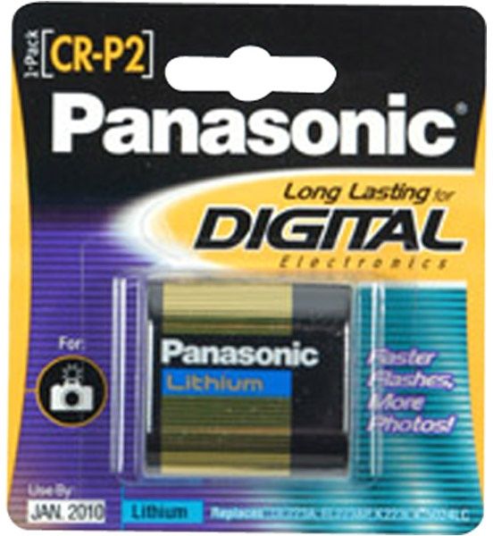 Panasonic Cr-P2 - Lithium Batterij 6V - 1400 MAh - Geschikt Voor Camera's En Medische Apparatuur