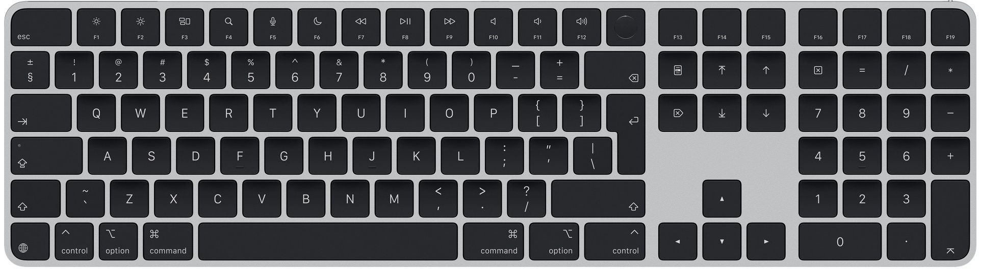Apple Magic Keyboard - Draadloos toetsenbord met Touch ID en numeriek toetsenblok - Zwart (2024)