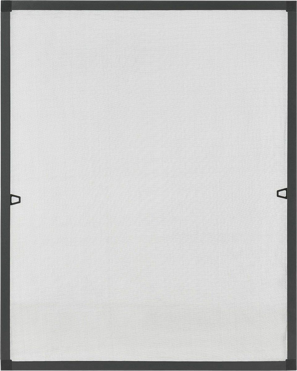 Vliegenhor Aluminium - Raamhor 80 x 100 cm - Zwart - Incl. Bevestigingsmateriaal