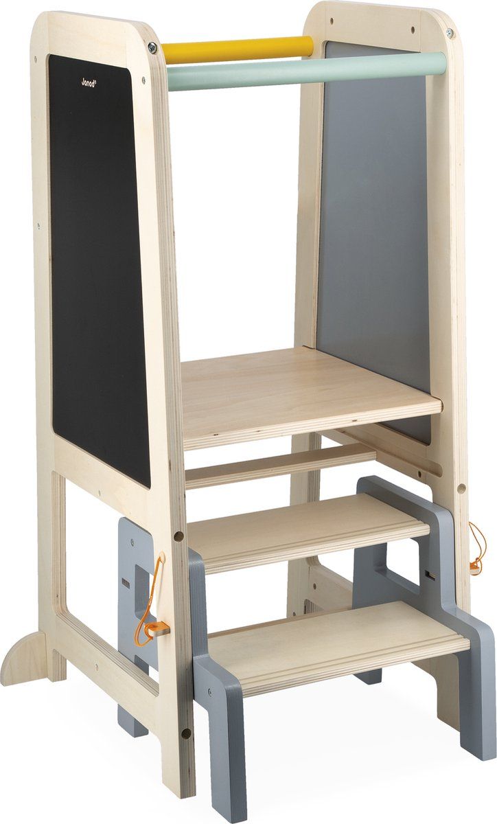 Janod - De Leertoren - Groeit Mee Met 2 Hoogte-instellingen (32, 5-40, 5 Cm) - Meerkleurig
