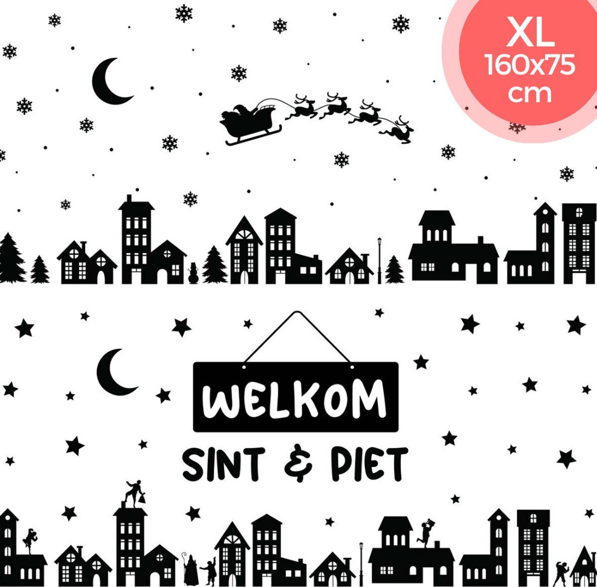Zwart Sint & Piet XL