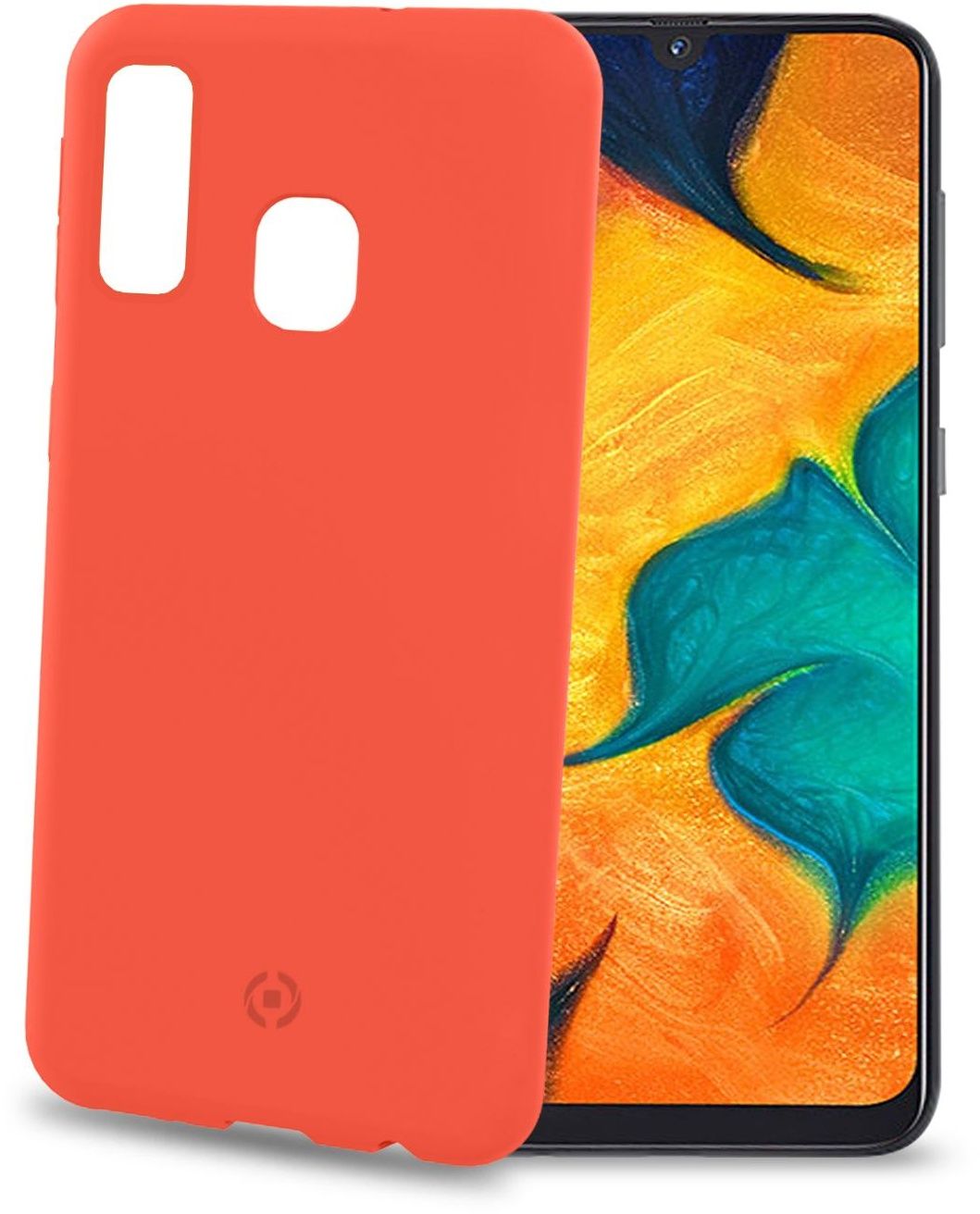 Celly Galaxy A40 - Siliconen Hoesje - Krasbestendig - Oranje