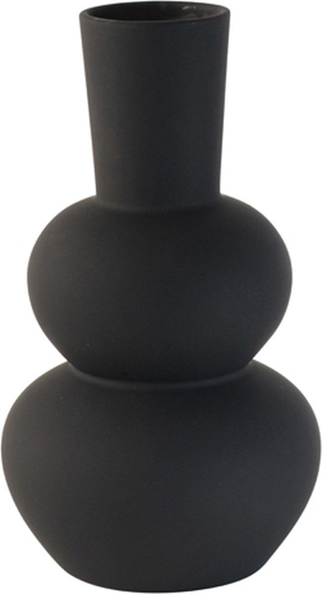 Merkloos Gusta Vaas - Mat Zwart - 10, 7x19, 7cm - Ø 4, 5cm, , , , , ,
