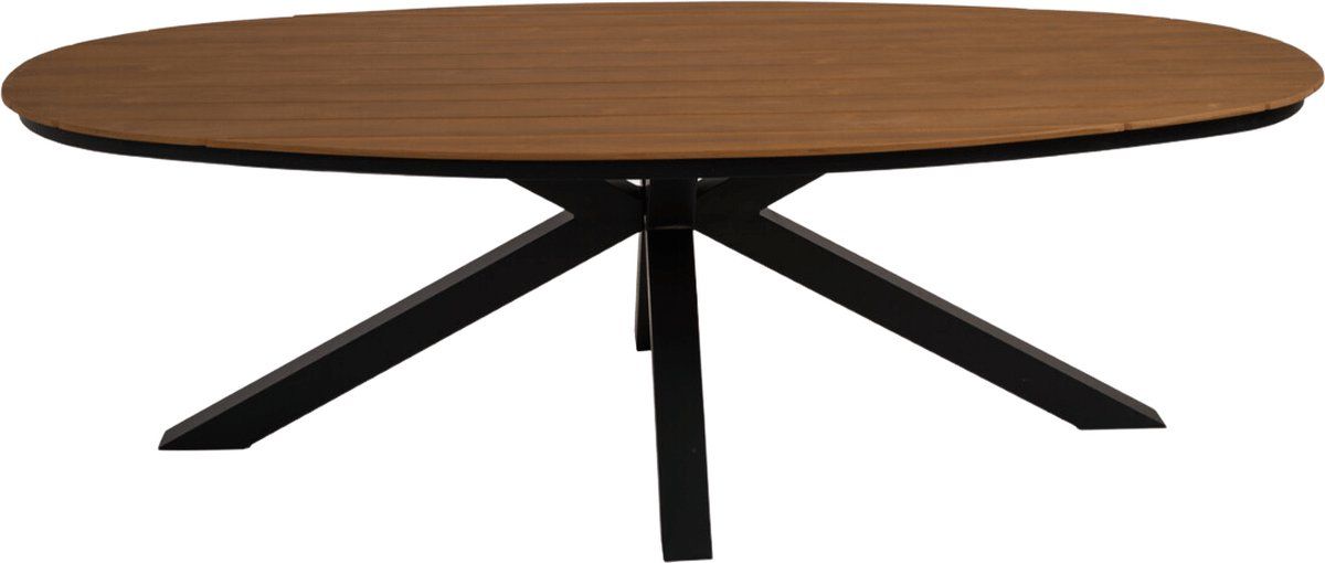 Les Arezzo Tuintafel Ovaal Polywood Teaklook 240x110 Cm