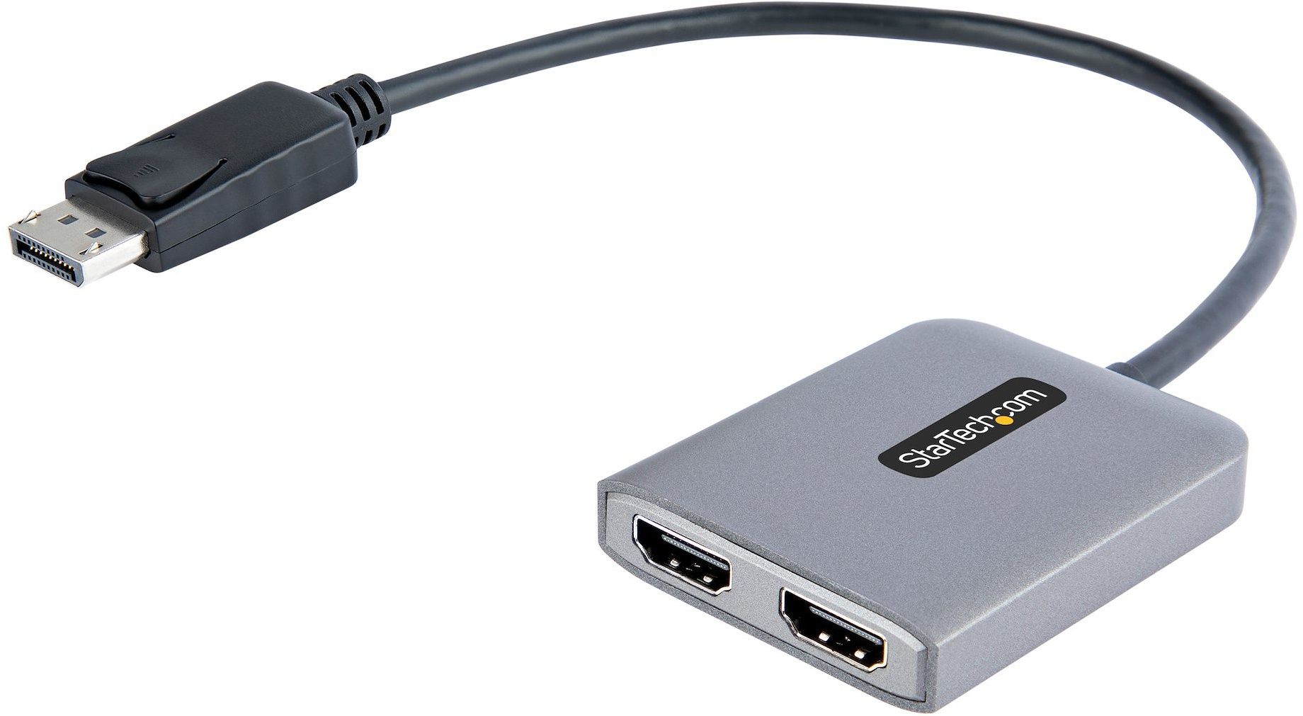 Startech.com MST14DP122HD - DisplayPort MST HUB - DP naar Dual HDMI 4K 60Hz - Grijs Zwart