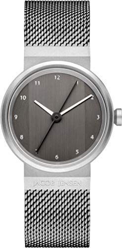 Jacob Jensen 792 - Dames Horloge - 29 Mm - Grijs Roestvrij Staal