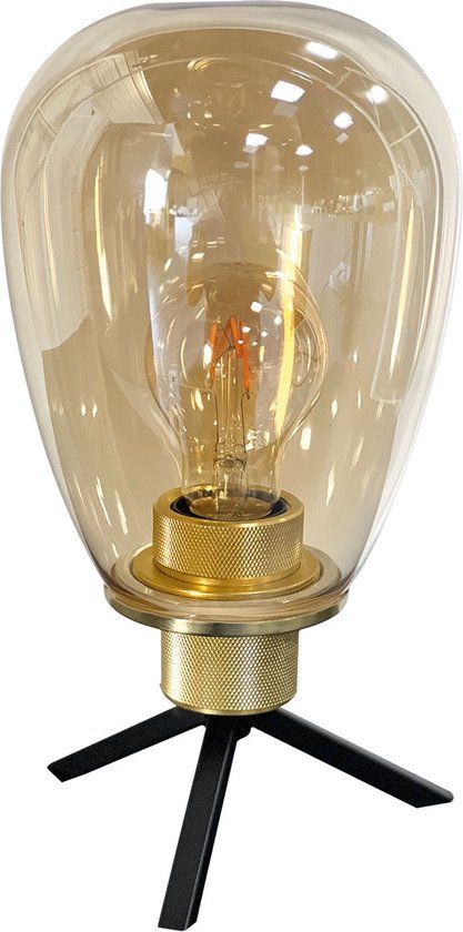 Steinhauer Tafellamp Reflexion - Amberkleurig - Metaal - 15 Cm - E27 Fitting - 2682ME
