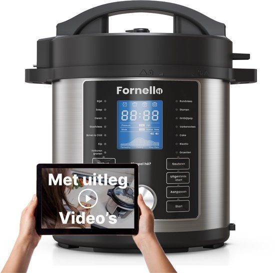 Fornello Rijstkoker XL - Keramisch - 17 programma's - PFAS vrij