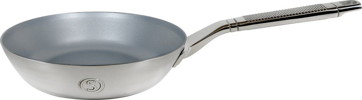 Saveur Sélects Saveur Selects Voyage - Koekenpan 20 Cm - Antikleef - Tri-ply Rvs - Geschikt Voor Inductie En Alle Warmtebronnen - Ovenbestendig Tot 260°C -