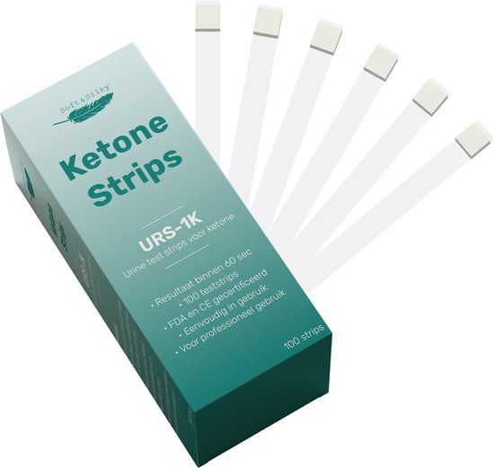 Soft & Silky Ketonentest - 100 Strips - Keto - Dieet - Urs-1K - Fda Keurmerk - Ketose - Urine - Test - Strips -