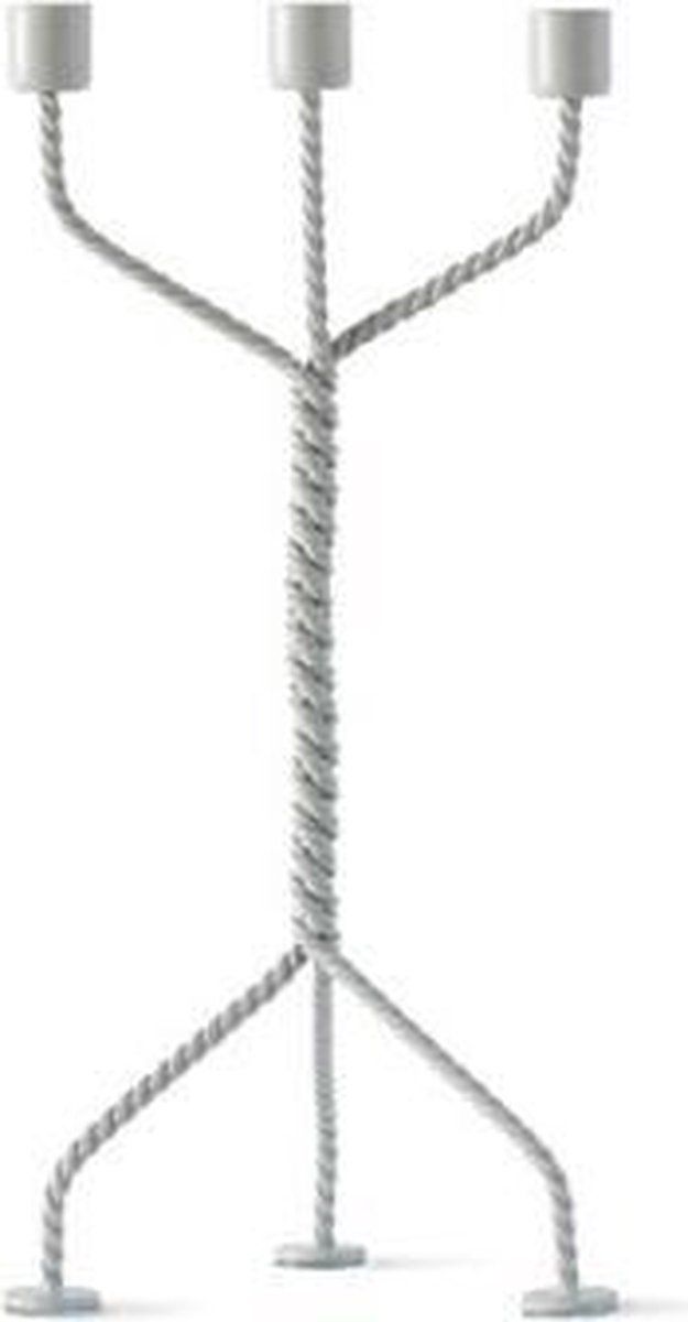Gedraaide Kandelaar Lichtgrijs / Twisted Candleholder Lightgrey | Ward Wjnant Voor Werkwaardig.