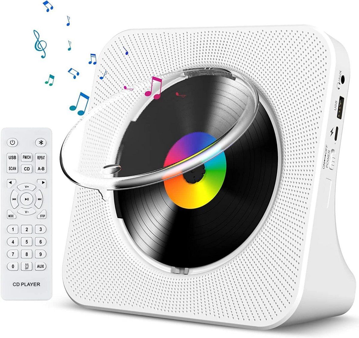 Vizual Cd Speler - Compact 3-in-1 - Cd Radio Bluetooth Met HiFi Speakers Lcd Scherm Usb Ingang