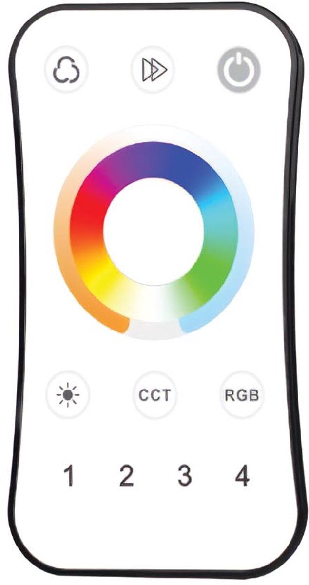 HeySmart Rgb Cct Led Controller - Rf Draadloze Afstandsbediening - 4 Zones 2, 4 GHz Zonder Zichtlijn - Wit