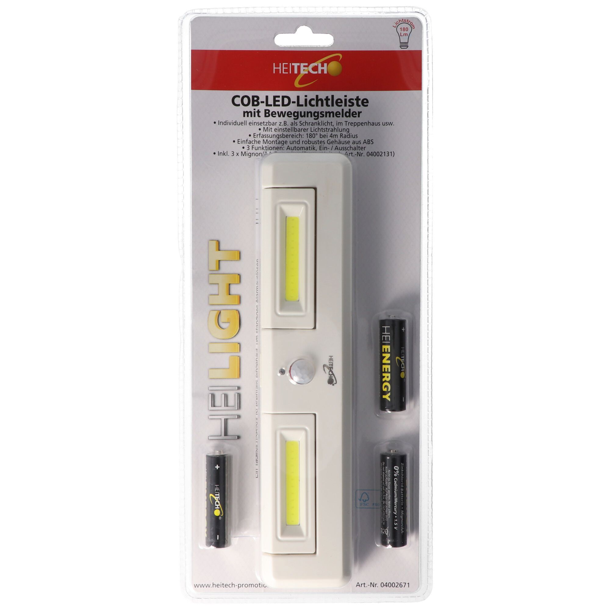 COB LED lichtbalk - Bewegingssensor - Verstelbare lichtstraal - Binnengebruik