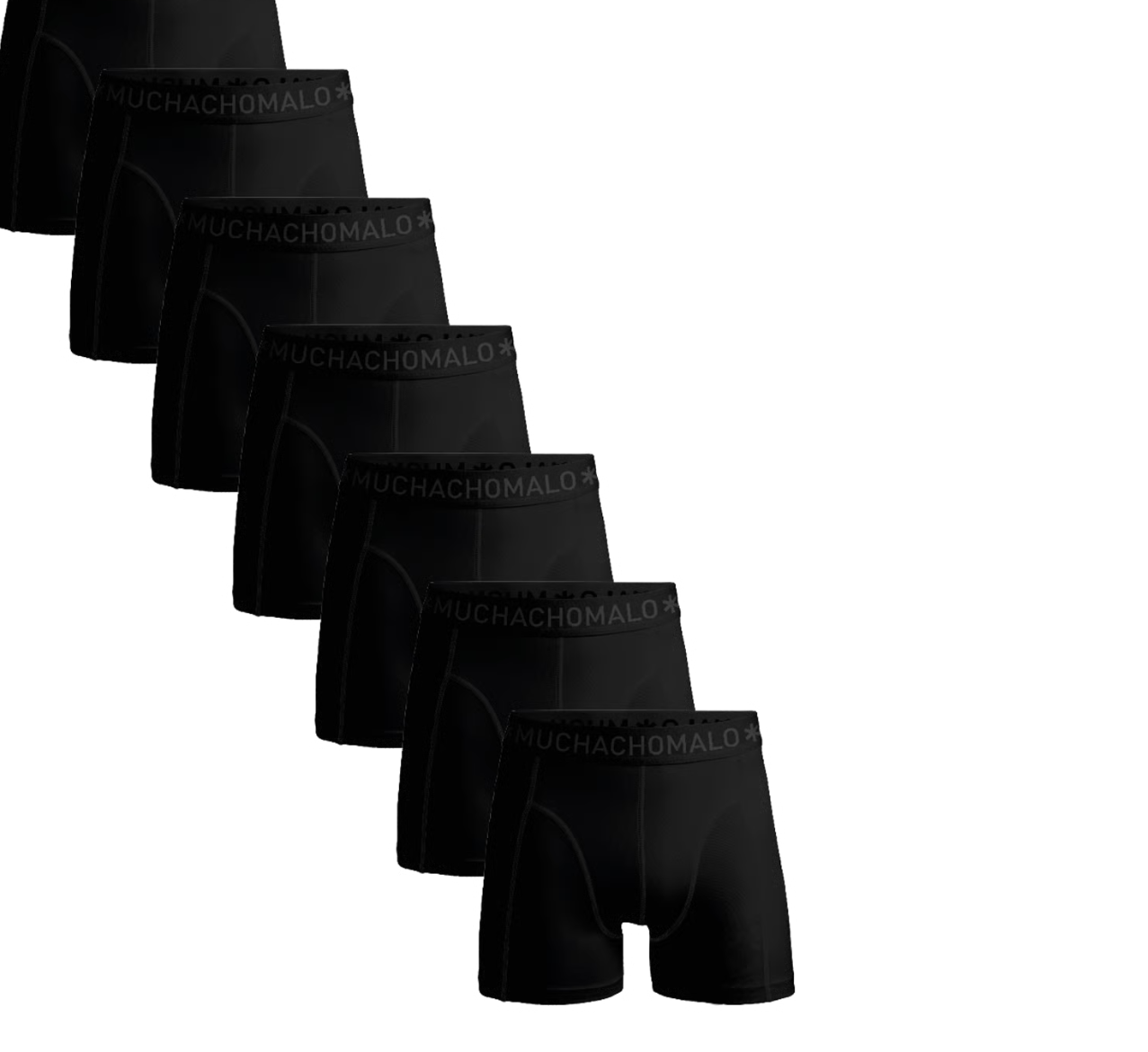 Muchachomalo Heren Boxershorts - 7-Pack Comfortabele Onderbroeken - Zwart (7-pack)