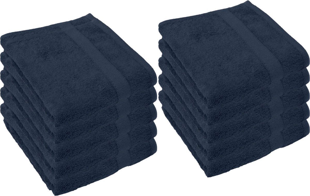 Vossen Calypso Feeling Gastendoekje Marine Blauw 30x50 Per 4