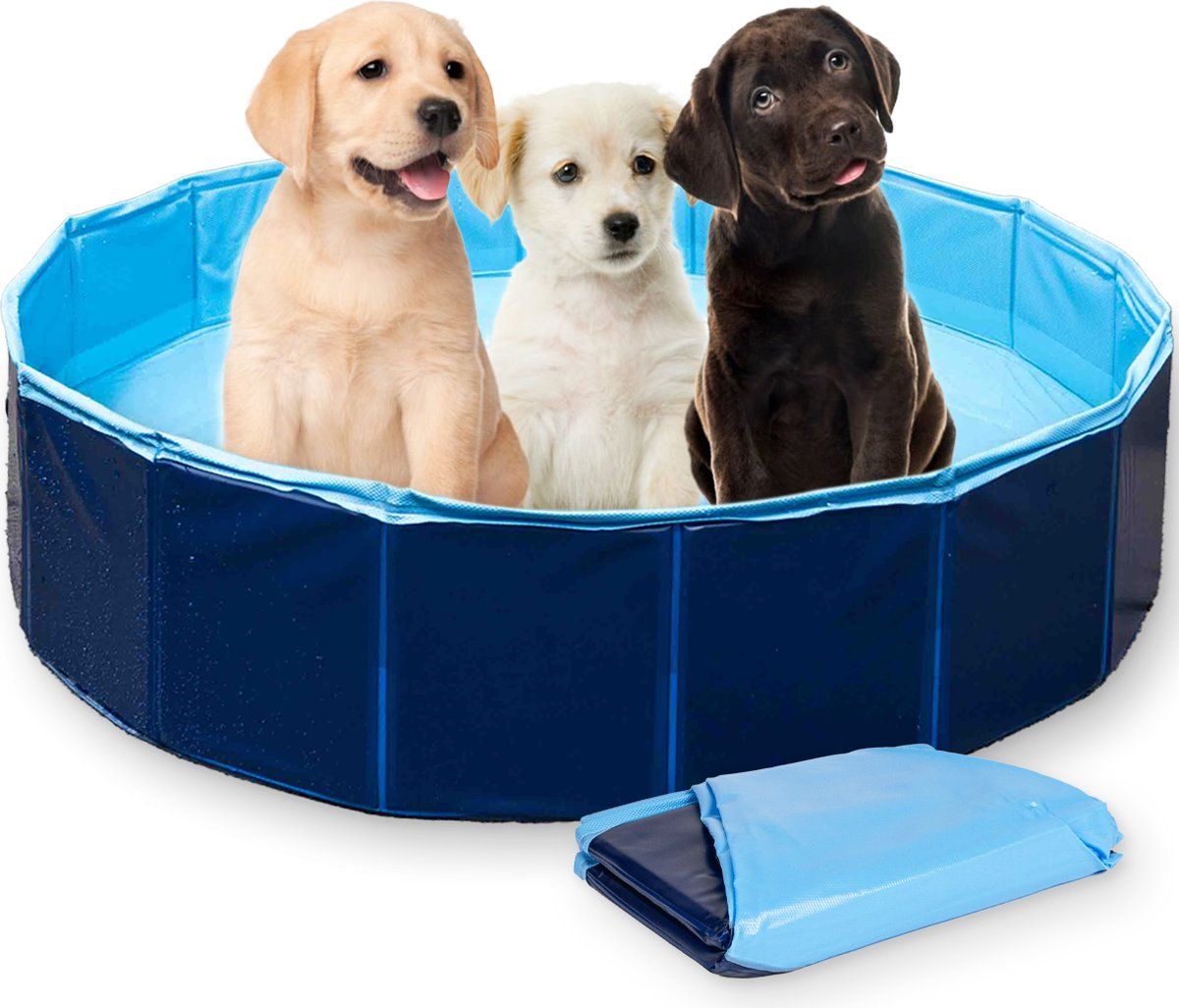 Frummel Honden Zwembad - Opvouwbaar - 80 X 20 Cm - Blauw