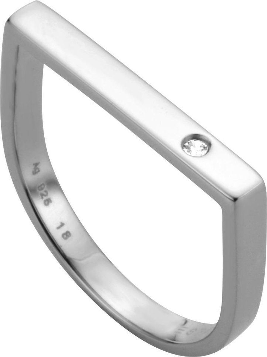 Esprit ESRG003311 - Ring - Gerhodineerd 925 Zilver - Zirkonia - Zilver