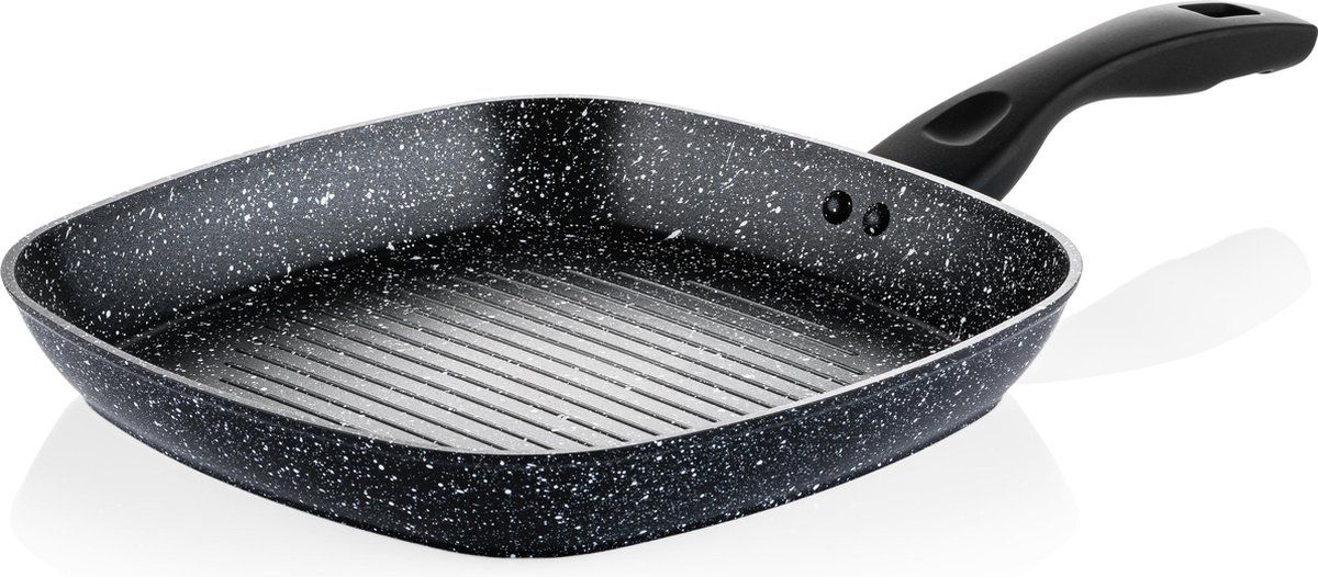 Westinghouse Grillpan -Ø 28 Cm - Inductie - Pfoa-vrij - Zwart Marmer