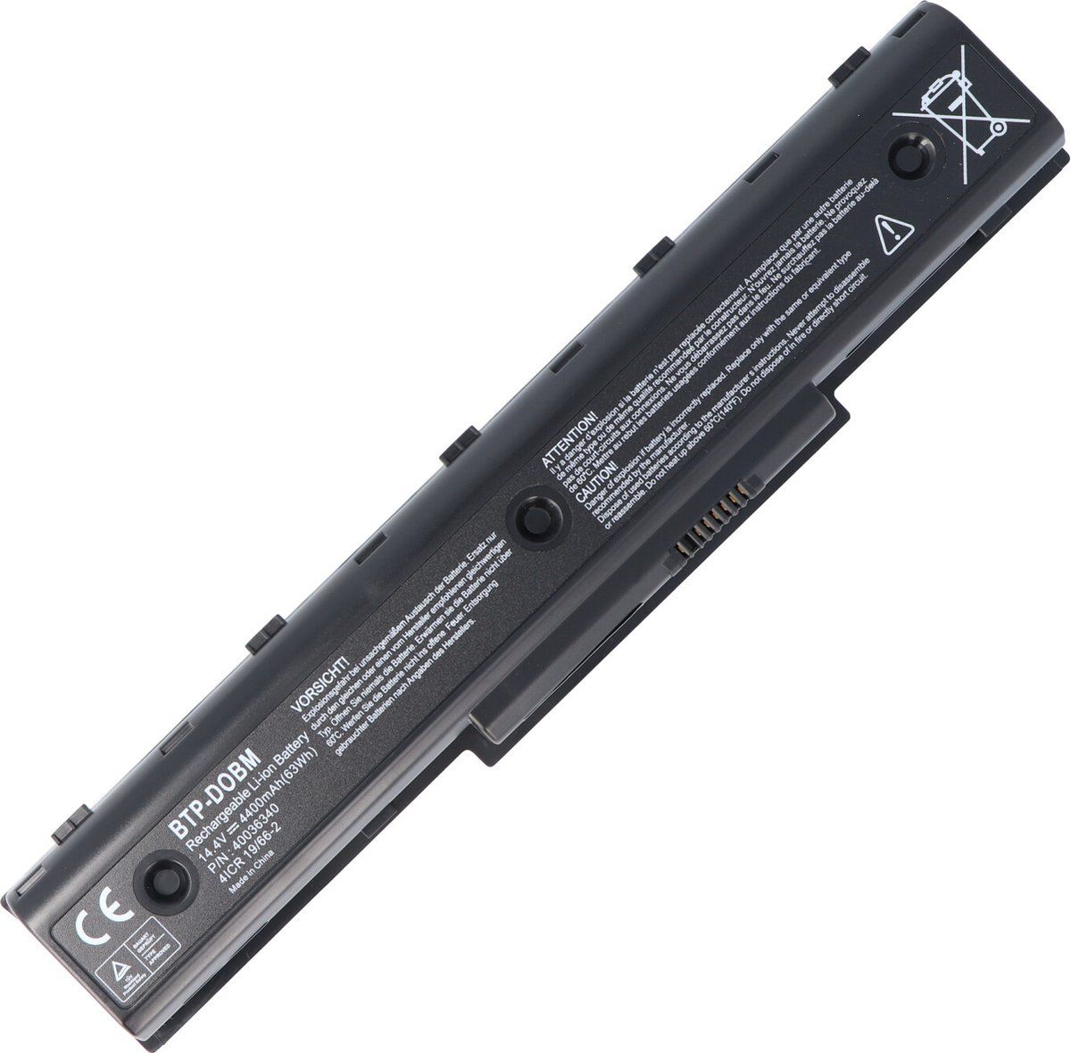 AccuCell-batterij geschikt voor Medion BTP-D0BM-batterij P / N: 40036340