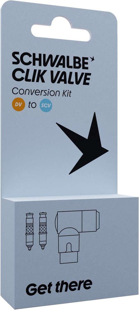 Schwalbe DV-SCV - Pomp Reserveonderdelen Kit - Ventielverlenging Clik Valve Aluminium - Zilver