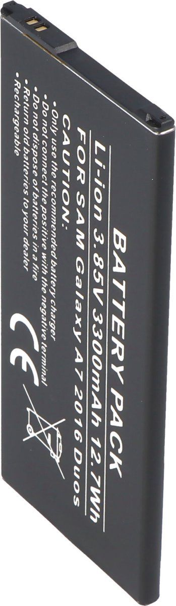 Accu geschikt voor Samsung Galaxy A7 2016 Duos, Li-ion, 3.85V, 3300mAh, 12.7Wh