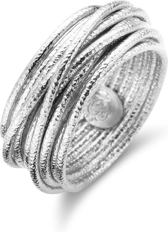 Casa Jewelry Ring Wikkel Satin - Zilver - Maat 17.25