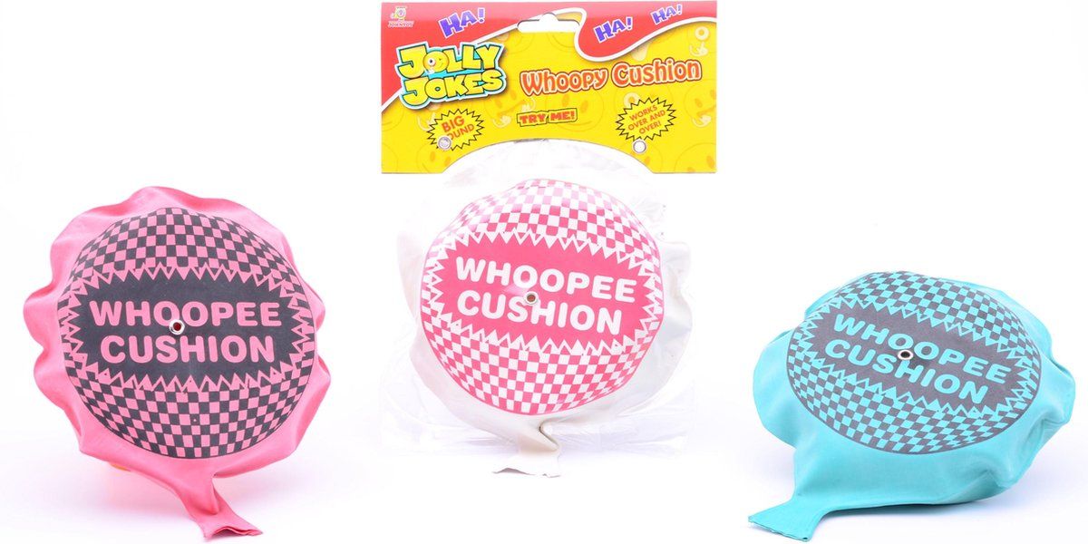 Johntoy Scheetkussen Whoopee Cushion - Scheetzak - Fopartikel - 16, 5 Cm - Rubber - Kunststof - Multicolor - Schoencadeautjes Sinterklaas