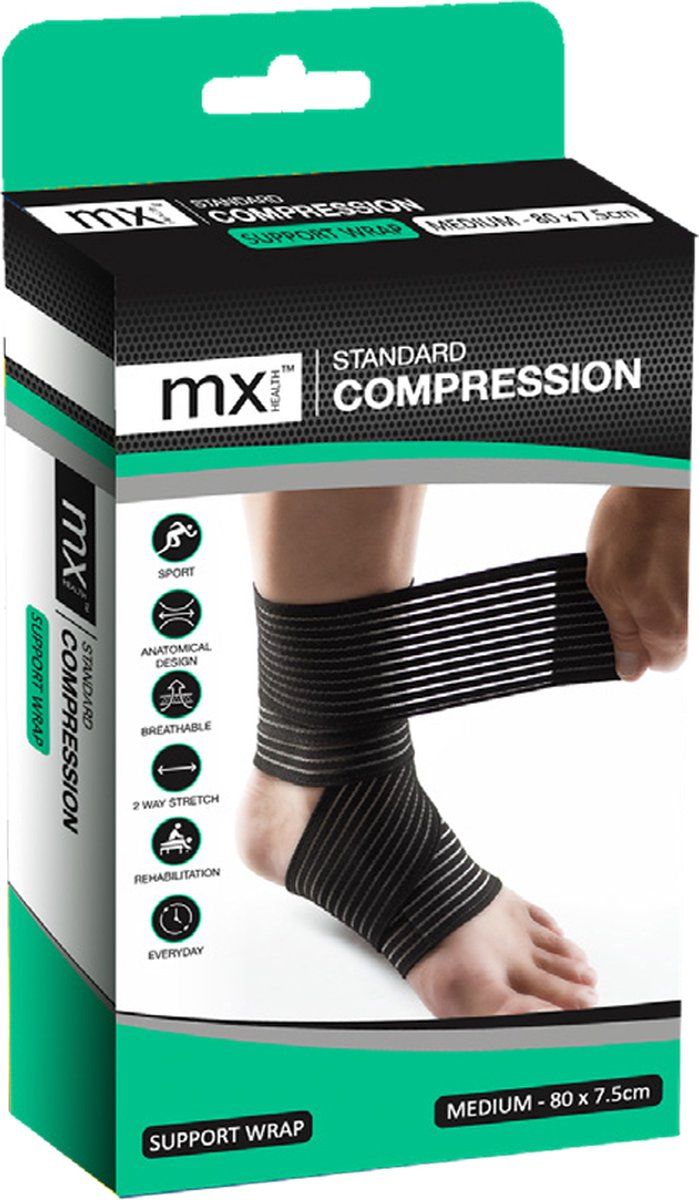 Mx Health Mx - Enkel Elleboog Wrap - Elastisch - Zwart (2020)