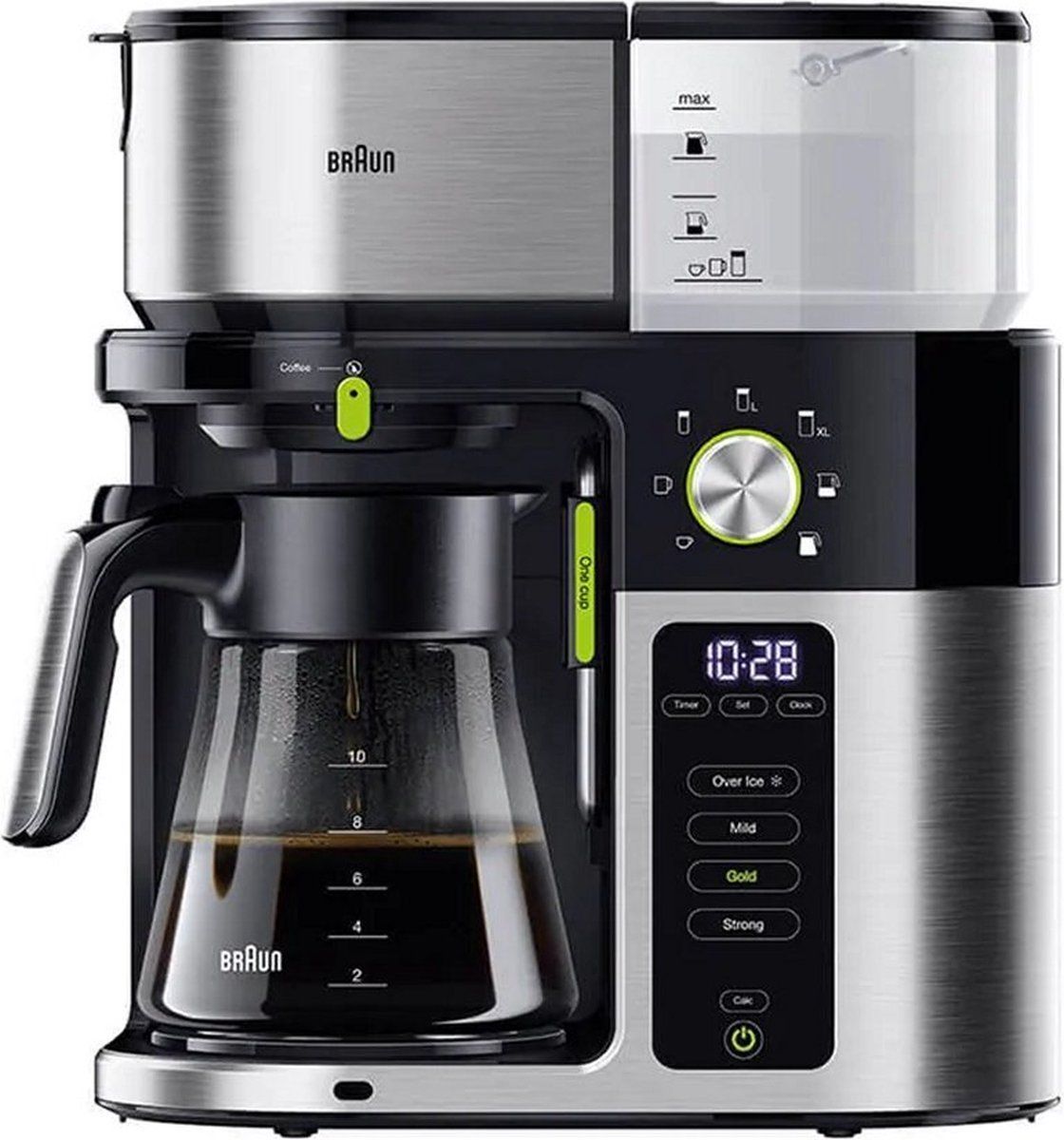 Braun Zwart Kf9050bk - Multiserve Koffiezetapparaat - 1-10 Kopjes - /Rvs