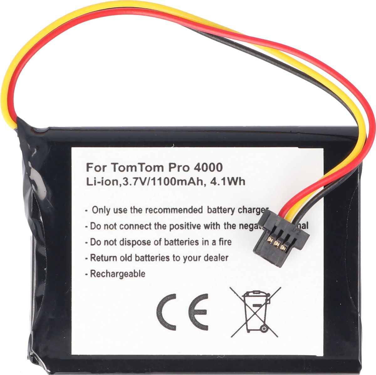 TOMTOM XXL, PRO 4000 1100mAh oplaadbare batterij van AccuCell