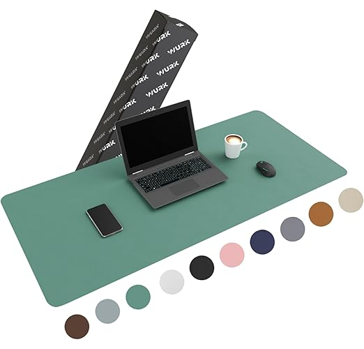 Wurk Bureau Onderlegger - Desk Mat - Waterdicht - Turquoise 80x40 cm