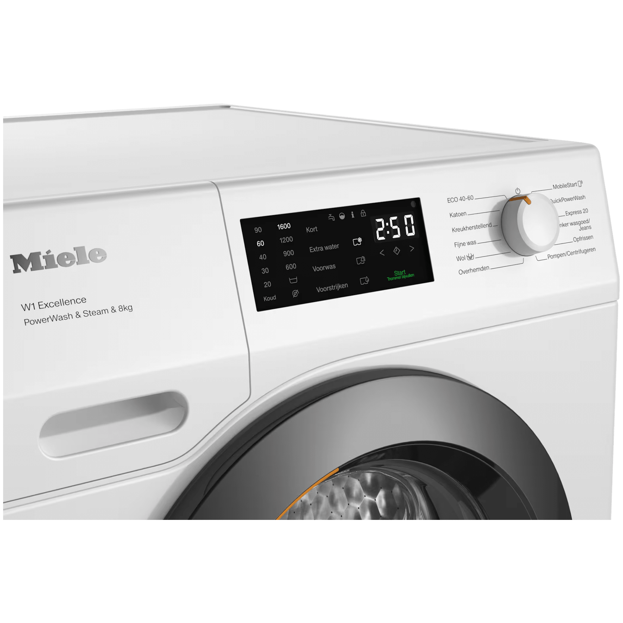 Miele WEC395 WPS - Wasmachine - QuickPowerWash - 8 kg - Lotuswit refurbished, photo 2
