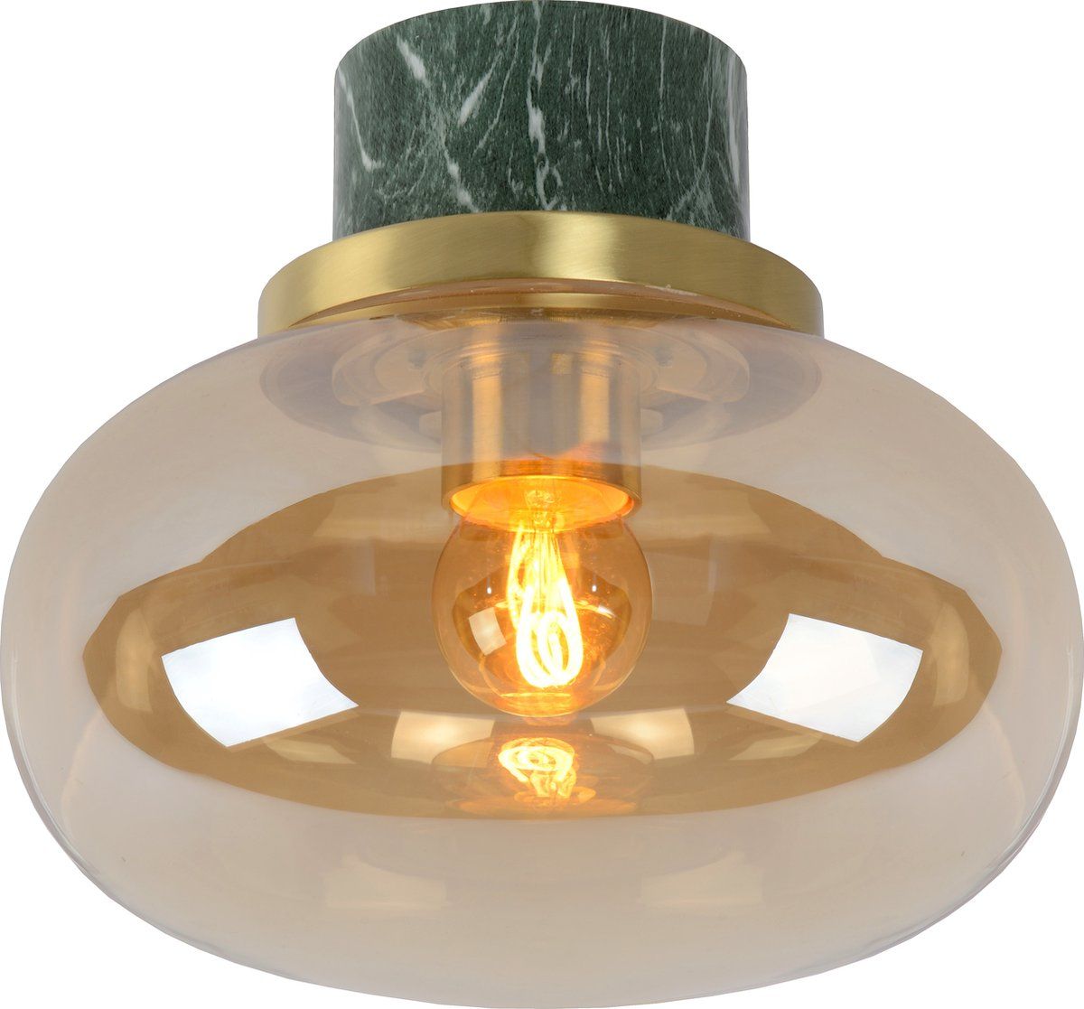 Lucide LORENA - Plafonnière IP44 - Ø 23 cm - Amber