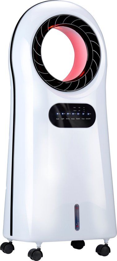 Lifetime Air Aircooler - Bladloze Ventilator Luchtbevochtiger Koeler 3-in-1 - Watertank 35L - Geluidsniveau 55dB - Afstandsbediening -