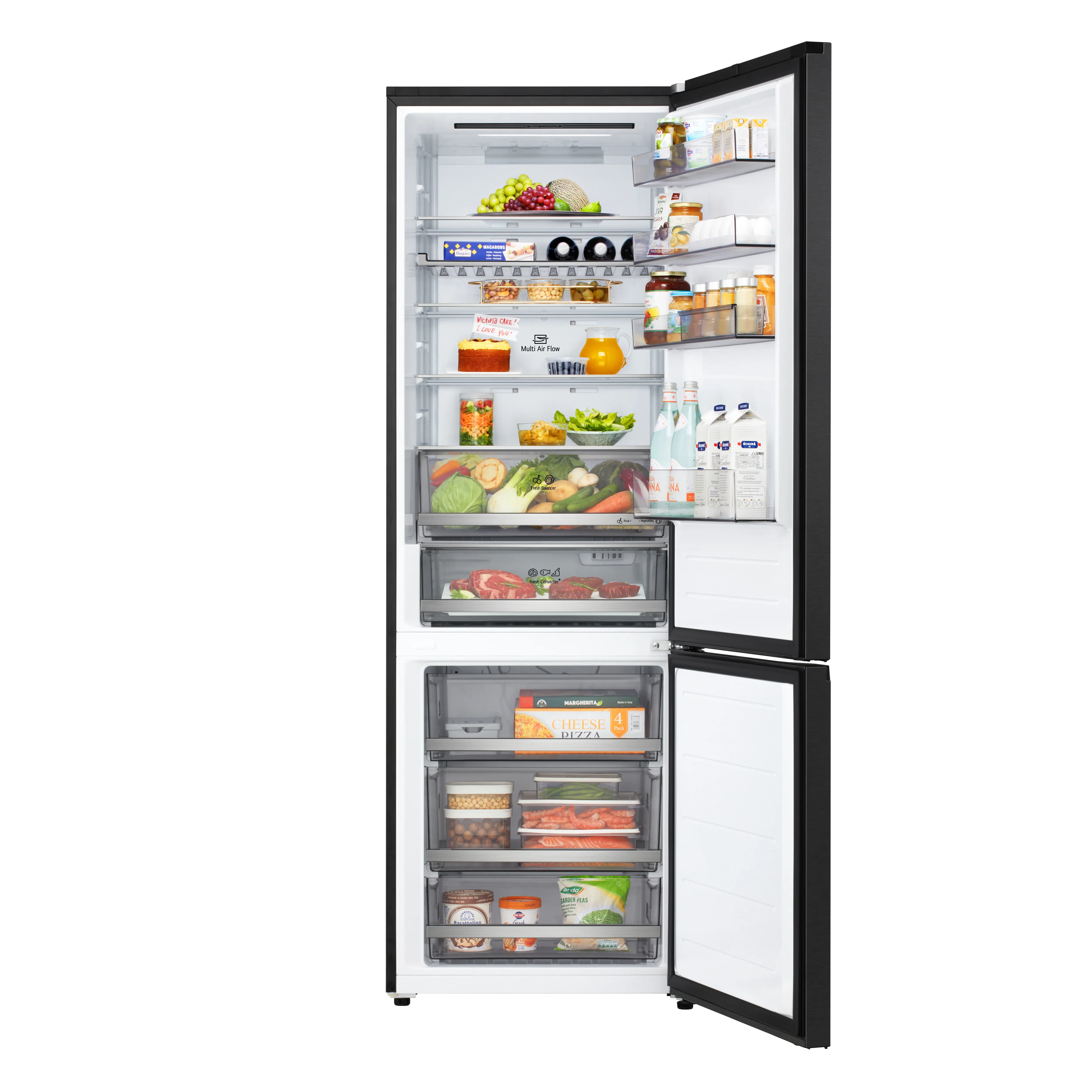 LG GBBS726AEV - Koelvriescombinatie - 375 liter - No Frost - Zwart