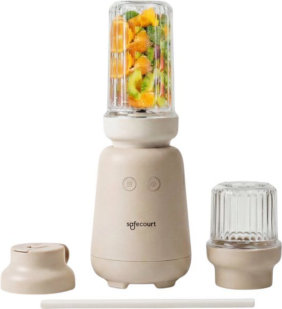 Safecourt Kitchen PureBlend - Blender - 1000W - Bpa Vrij - 700 Ml + 300 Ml Beker + To-Go Deksel