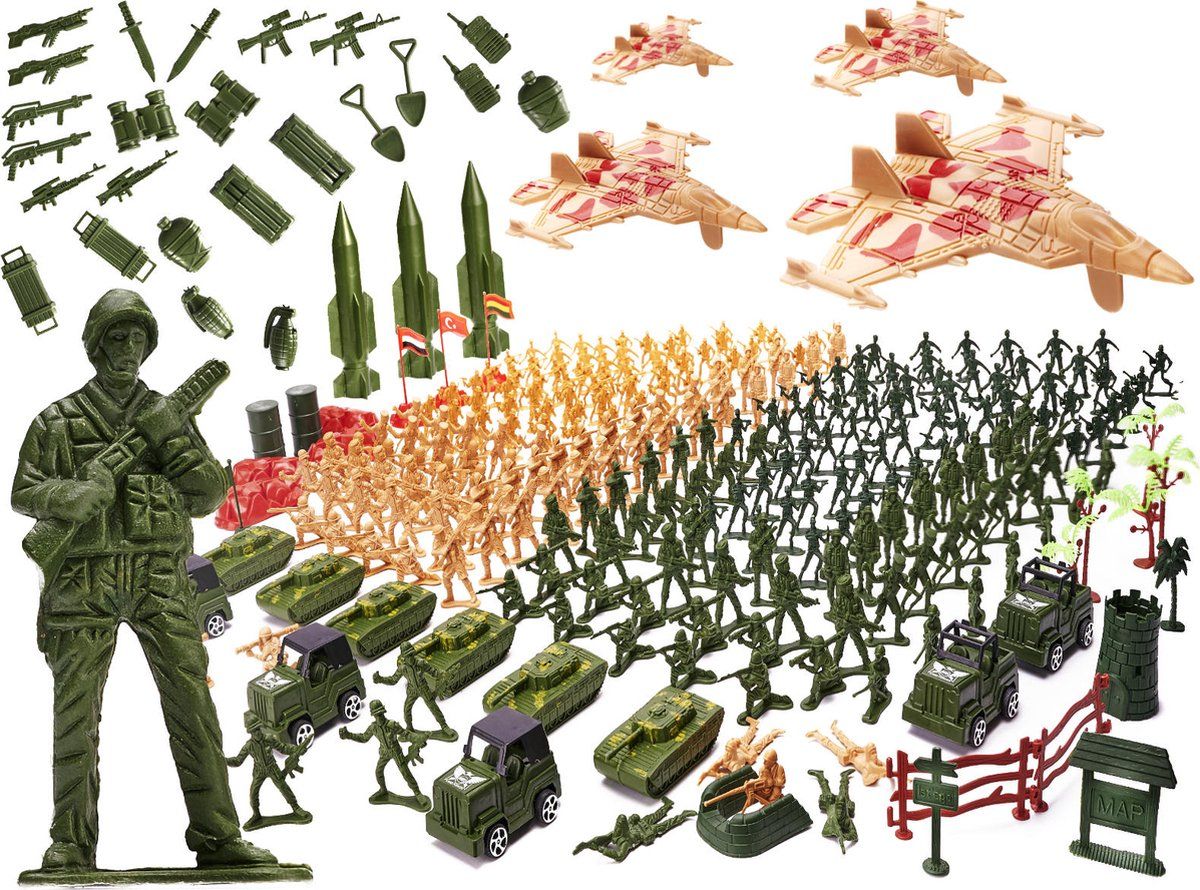 Lobbes Xxl Leger Speelset - 307 Stuks - Inclusief Tanks En Soldaten (307 Stuks)