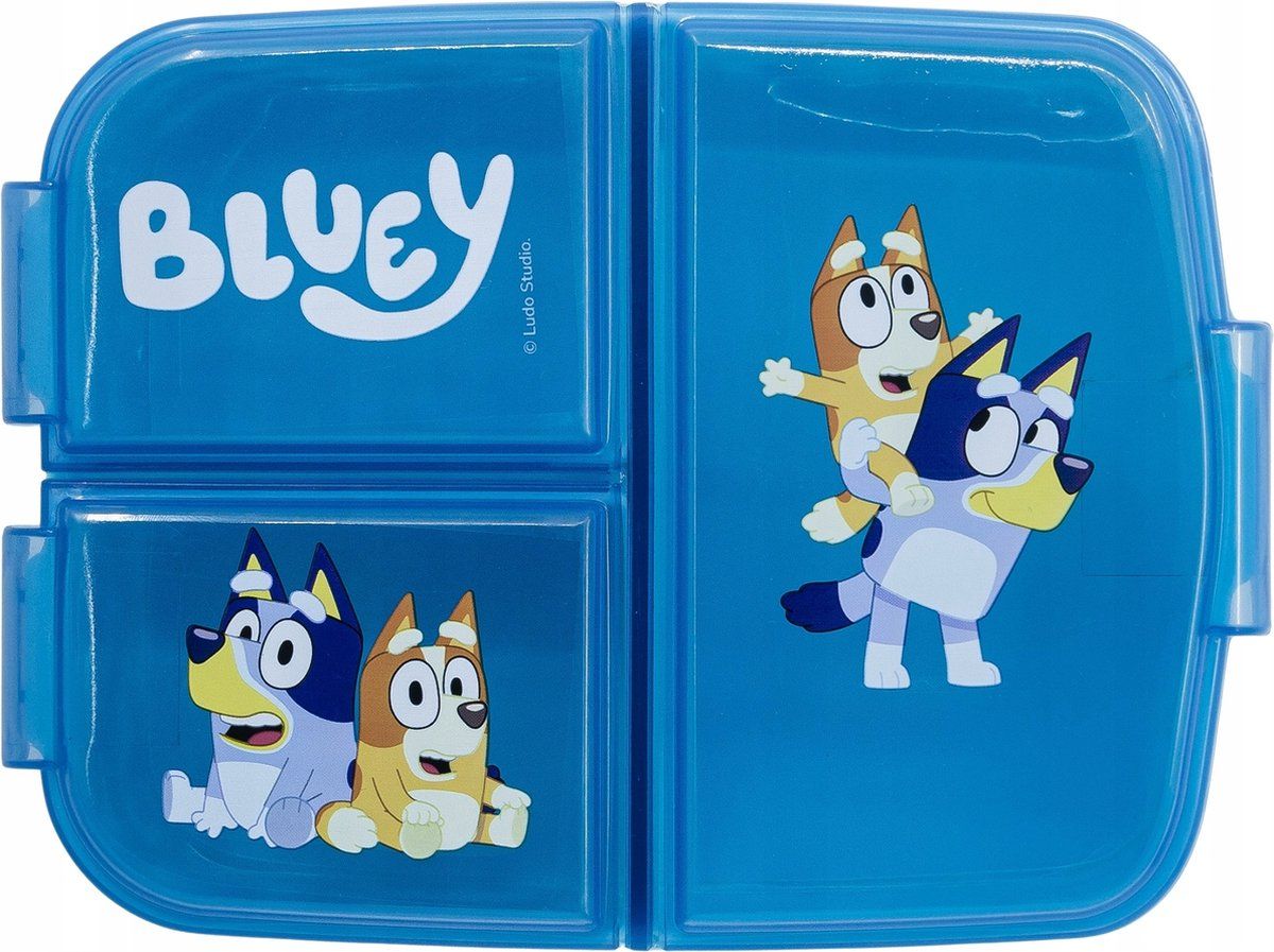 Bluey broodtrommel - 3 vakken - BPA-vrij - Multi colour