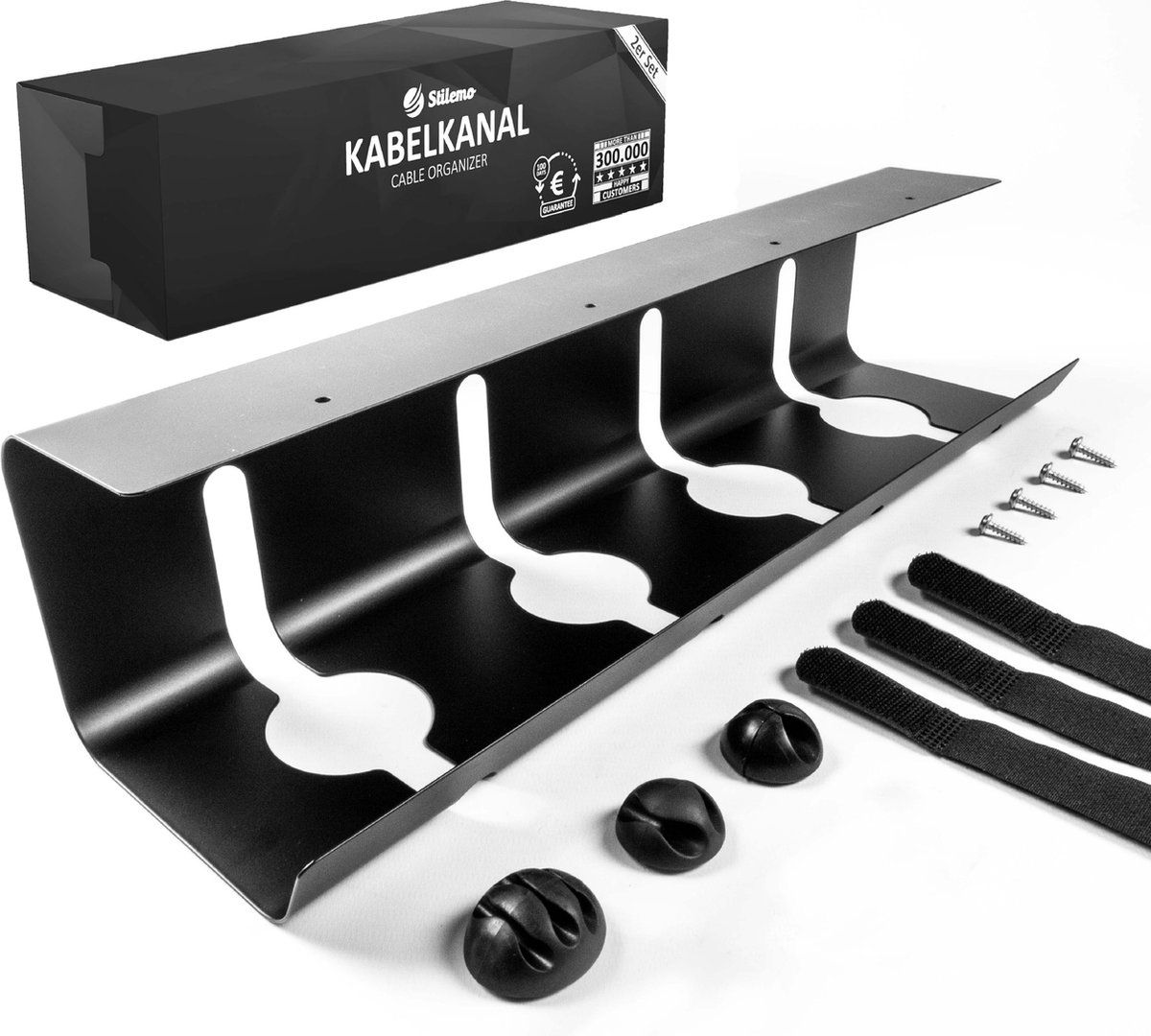 Stilemo Kabelgoot - Kabelhouder - 43 Cm - 5 Kg Draagkracht - Zwart