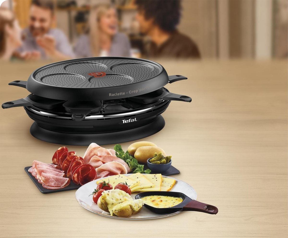 Tefal Store'Inn Crêpes Party RE320812 - Gourmetset - Raclette en pannenkoekenplaat - 8 personen