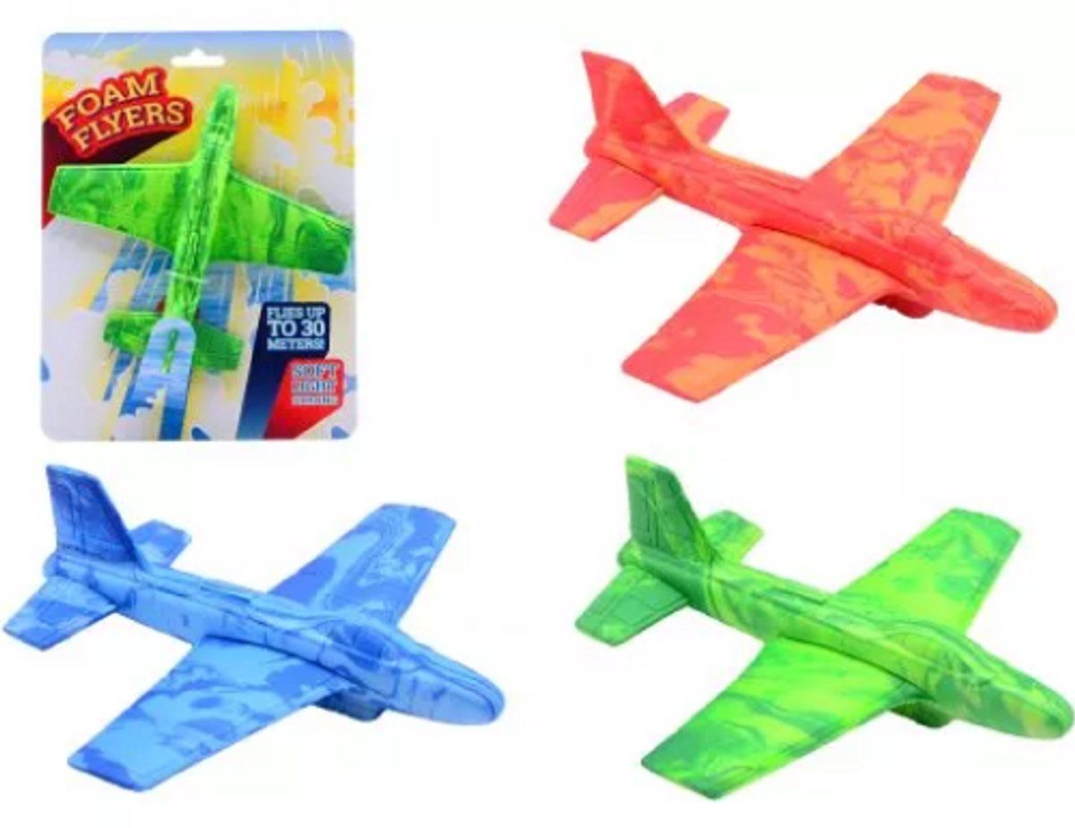 Johntoy 29698 - Foam Vliegtuig - 30 Meter Bereik - Roze
