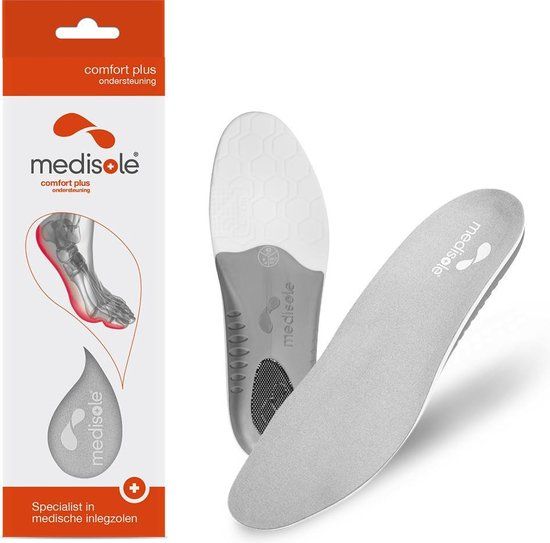 Medisole® Comfort Plus - Medische inlegzolen - Extra ondersteuning - Heren maat 46