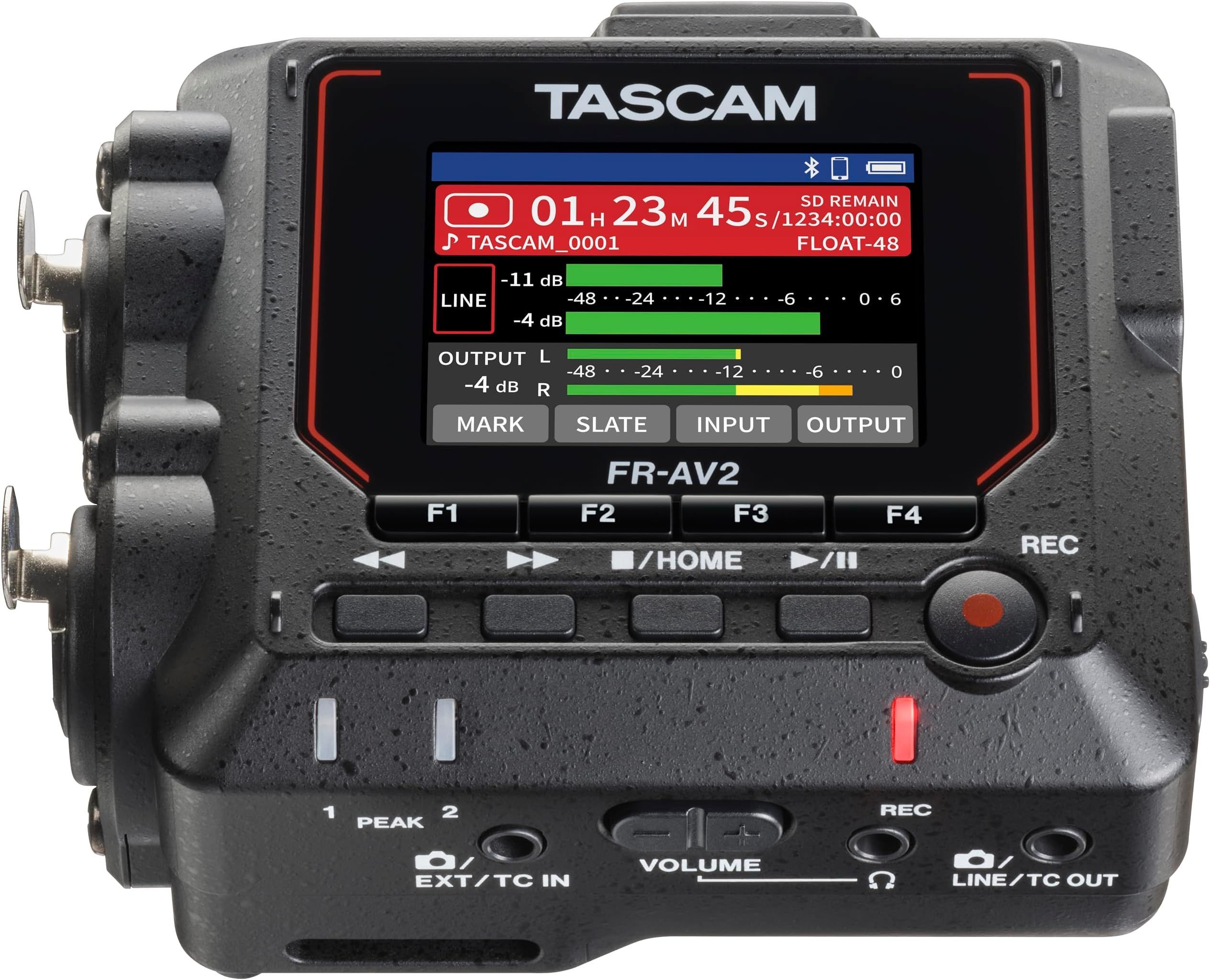 TASCAM FR-AV2 - 2-Kanaals Audiorecorder - 192kHz/32Bit Float XLR/TRS Timecode