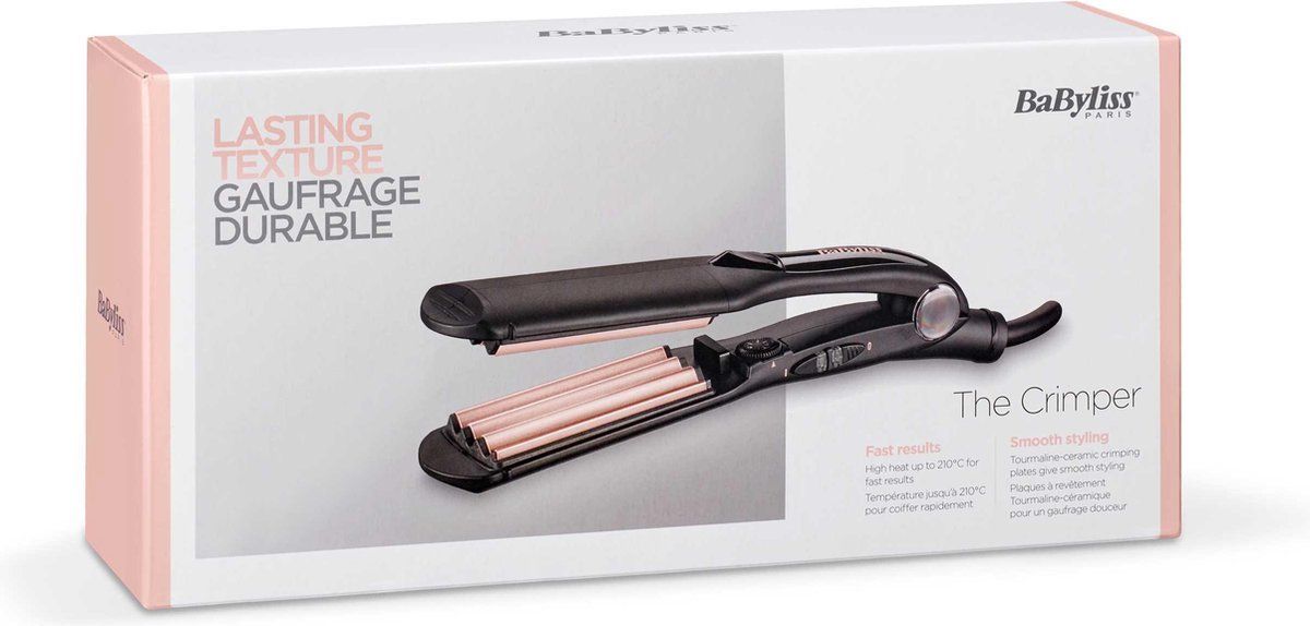 BaByliss The Crimper Wafeltang 2165CE - 10 temperatuurinstellingen - Tourmaline-keramische coating
