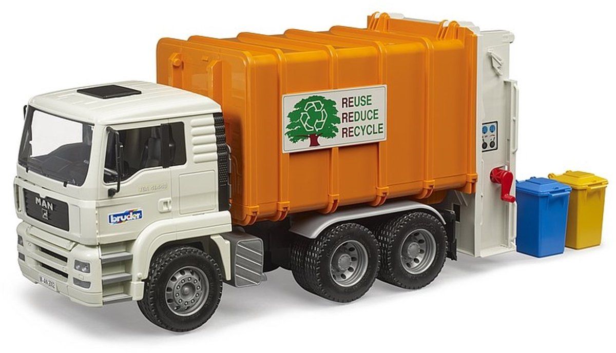 Bruder 02772 - MAN TGA - Vuilniswagen met 2 containers