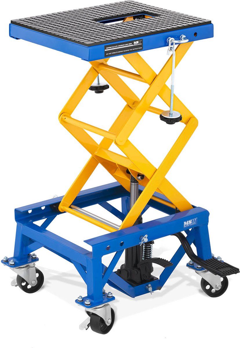 Msw-Mhb-150-Pro - Motorlift - 150 Kg - Hoogte 34-92.5 Cm - 4 Wielen Met Remmen