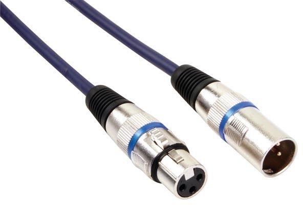 HQ Power Professional DMX - Kabel 2.5m - XLR 3-pin Male/Female - Zwart