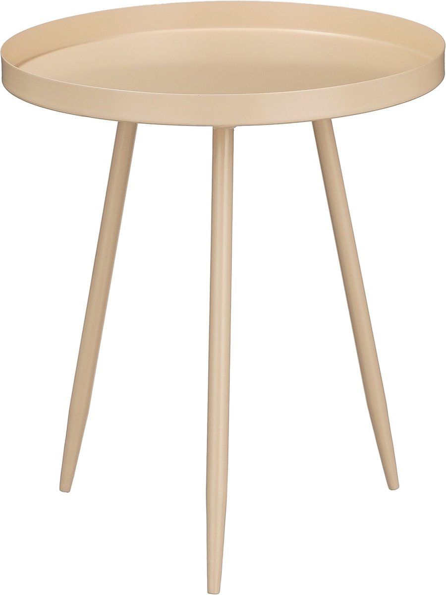 Mica Decorations Flores - Bijzettafel - H38 XØ34 Cm - Metaal - Beige